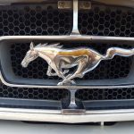 White 1965 Mustang convertible grill