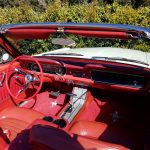White 1965 Mustang convertible interior