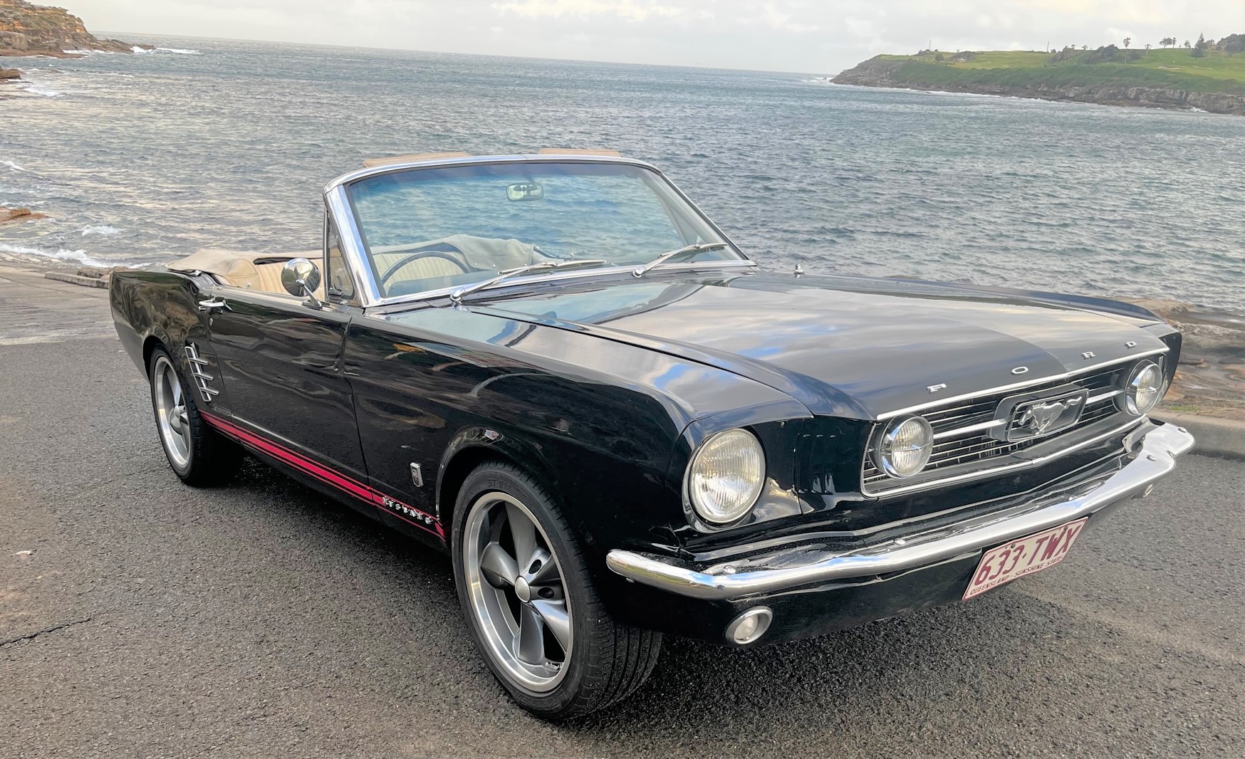 “Black Mamba” – 1966 Mustang GT350. From $750 per day.